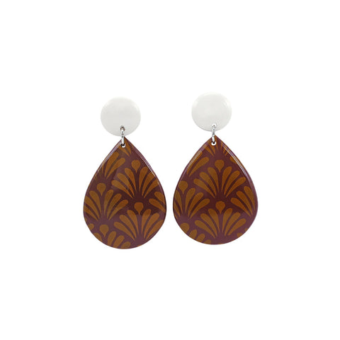Maroon earrings - Silvermerc Designs - 4113881